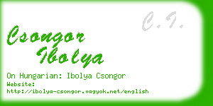 csongor ibolya business card